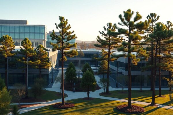 Research Triangle Park modern campus representing Raleigh-Durham top industries and software needs