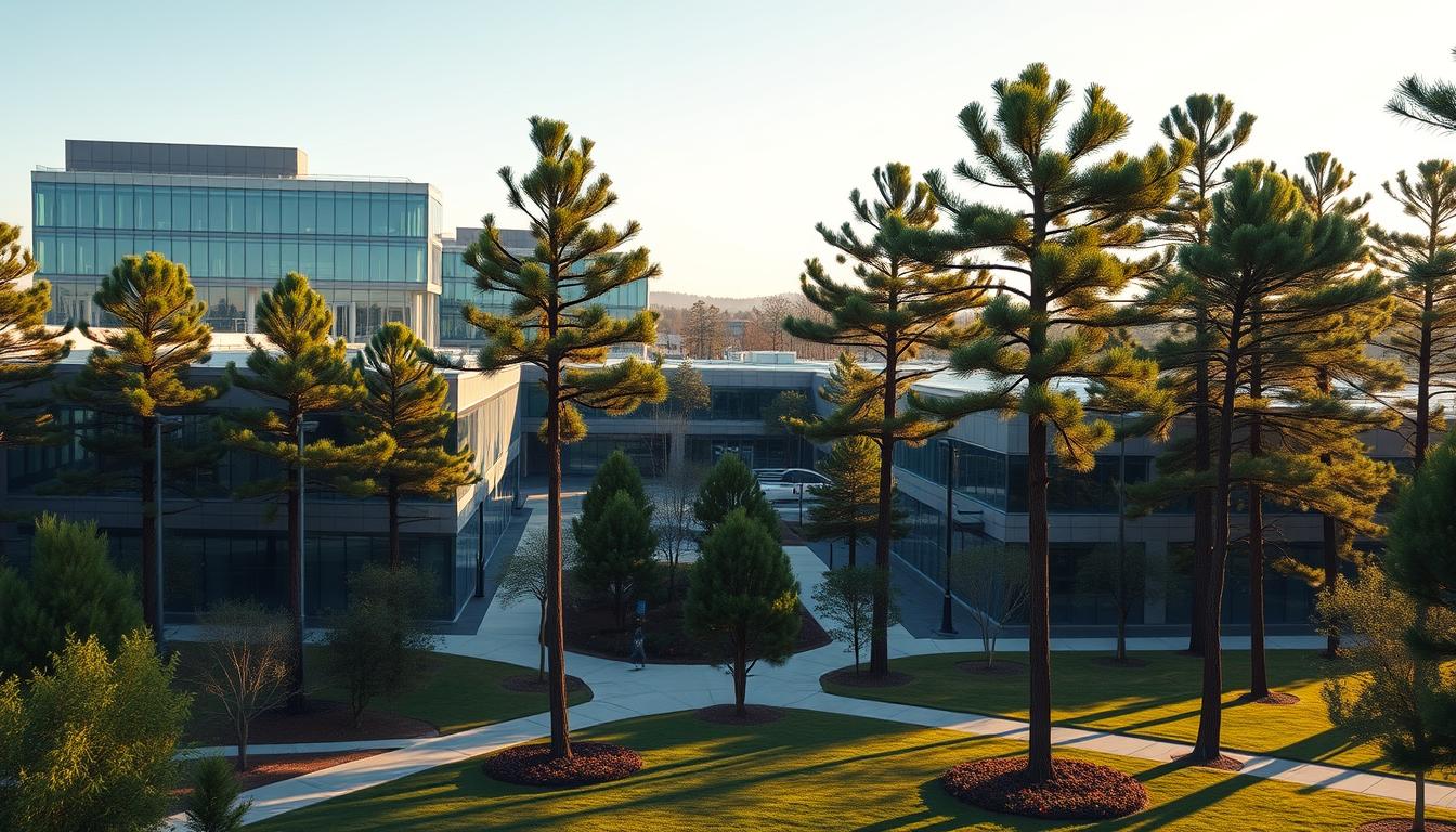 Research Triangle Park modern campus representing Raleigh-Durham top industries and software needs